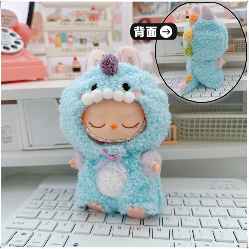 Mini Plush Doll's Animal Clothes Outfit Accessories Cute Capybara Elephant Duck Hoodie 17cm Labubu 10cm Idol Dolls DIY Clothing