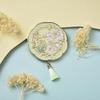 Peony Folding Mirror: Electroplated Metal with Cultural Print - New Chinese Style Souvenir