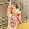 Adorable Sparkling Bear Keychain Cute Rhinestone Decor For Students And Couples