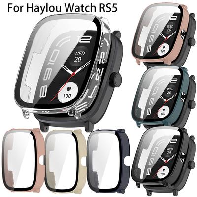 Husă de protecție completă pentru Haylou Watch RS5 Husă cu protecție de ecran din sticlă pentru Haylou RS5 Carcasă PC 2 în 1 și folie de sticlă securizată