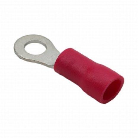 Insulated Ring Connector M6 10 Pcs Red