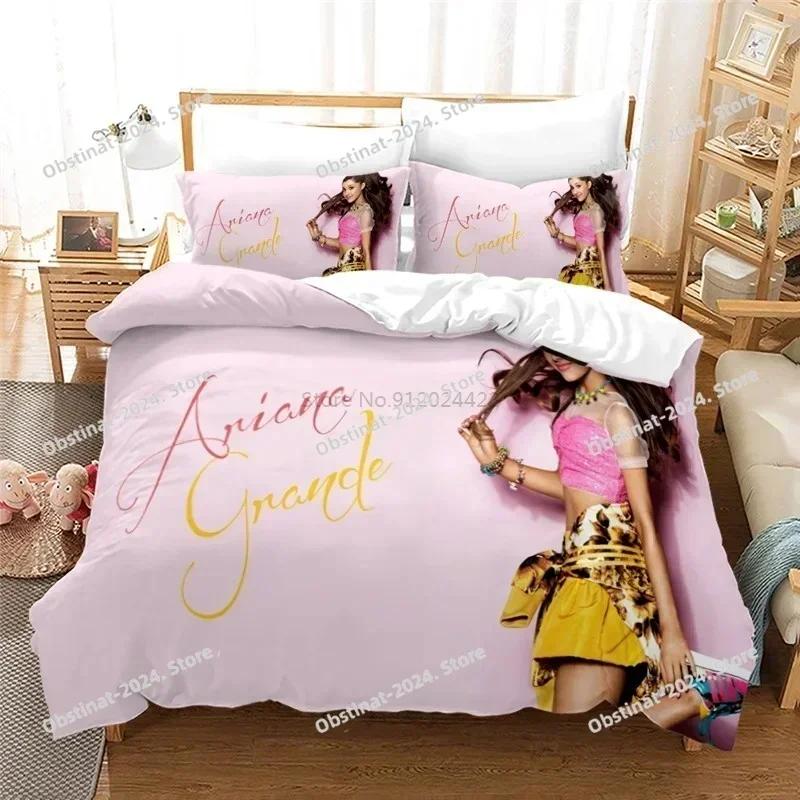 Ariana Grande Singler Bedding Set Printed single Comforter Quilt Bed Cover Duvet Cover Pillow Case 3 Pieces Sets Kids Adult Size