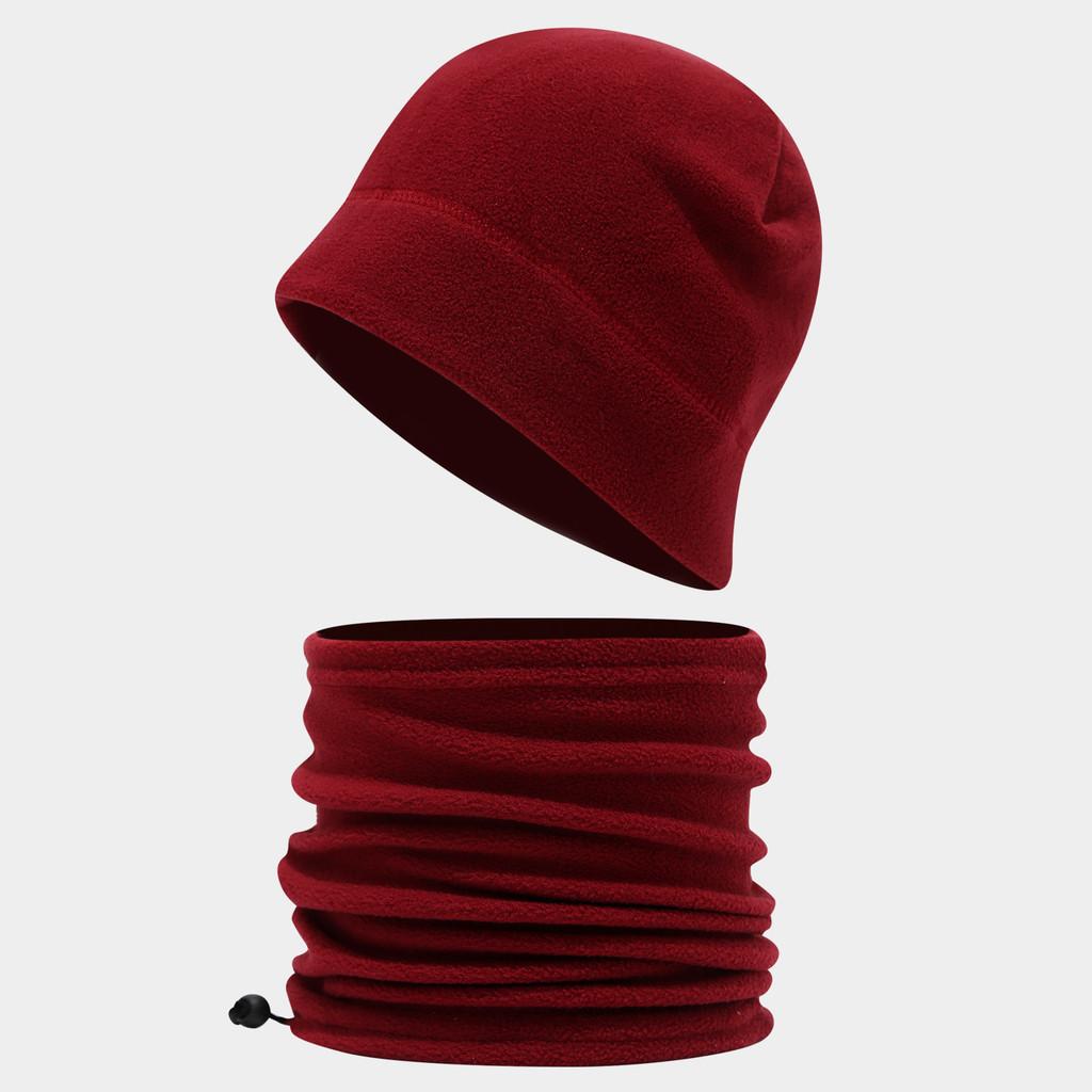 Fleece Winter Ski Mütze und Schal Set mit Winddichtem Stoff für Damen und Herren