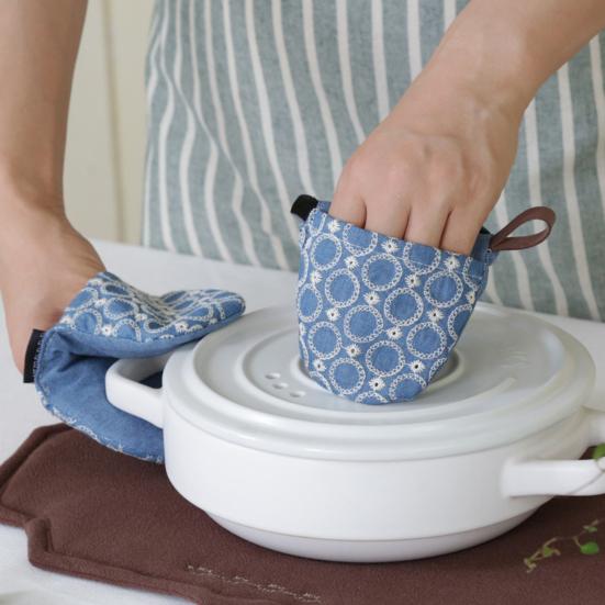 Oven Mitt Heat Resistant Pot Lid Knob Cover Hot Dish Handling Gloves Gloves Anti-Scalding Baking Tool