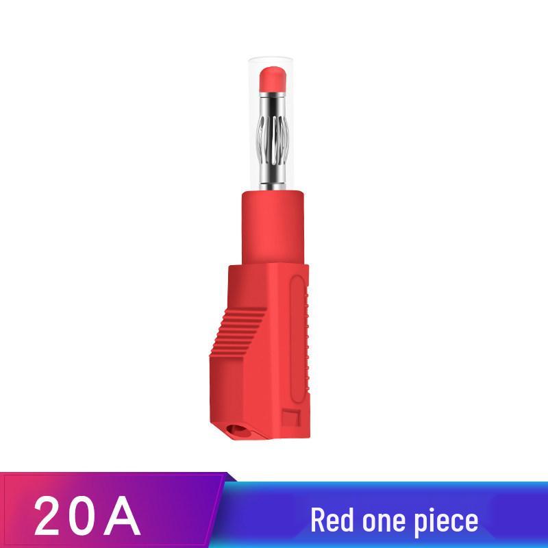 4mm Stackable Banana Plug with Safety Shroud & Spring-Retractable Nitrile Wire Test Lead