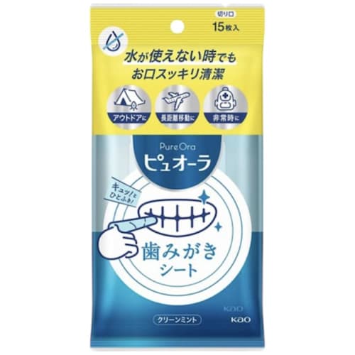 Kao Pyuora Toothpaste Sheets, 15 Sheets X 5 Packs