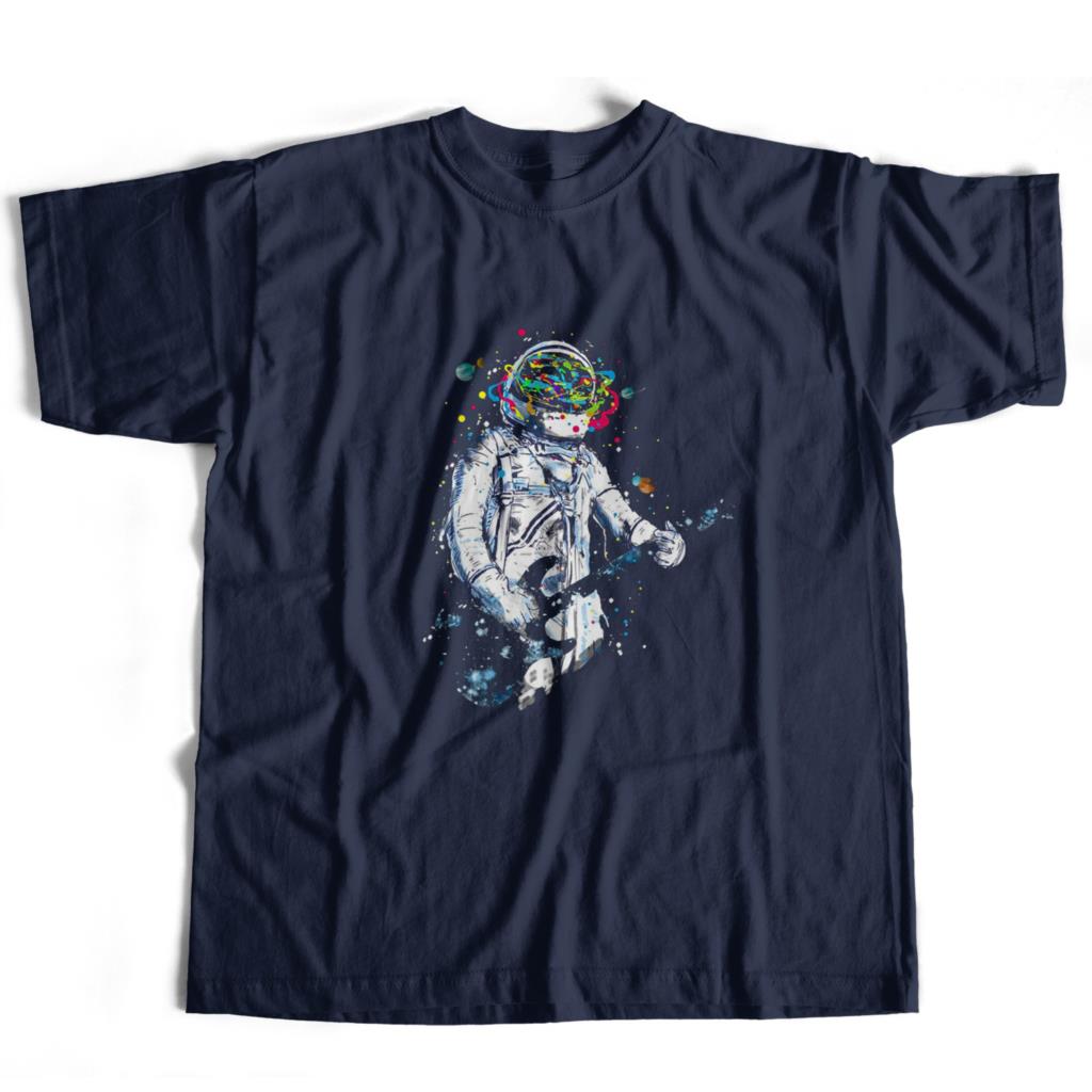 COOLMIND 100% Cotton Top Quality Print Men T Shirt Casual Space Pring Men Tshirt Loose Cool Tshirt Men Tee Shirts Tops