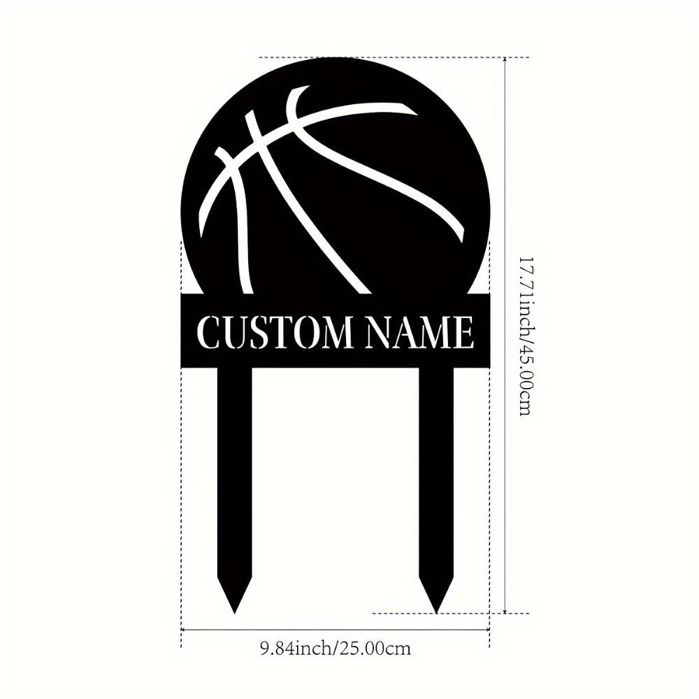 

Personalized Iron Basketball Garden Stakes Durable Lawn Decor Gift for Fans Custom Sign TYDZ003036