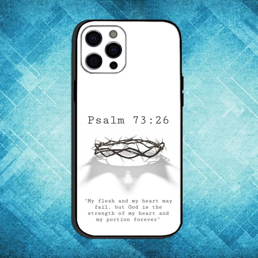 

Isaiah Jeremiah Psalm Jesus Bible Phone Case For iPhone17,16,15,14,13,12,11 Plus,Pro Max Soft Black Cover iPhone14