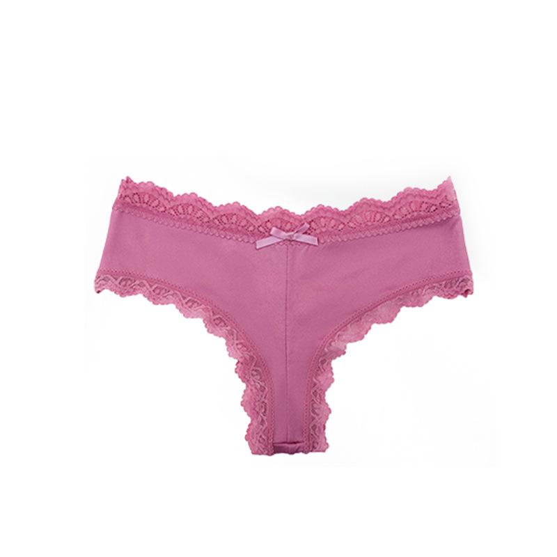 Women's High-Elastic Lace Panties - Sexy Mid-Waist, Soft Cotton Crotch, Plus Size, Breathable Briefs.