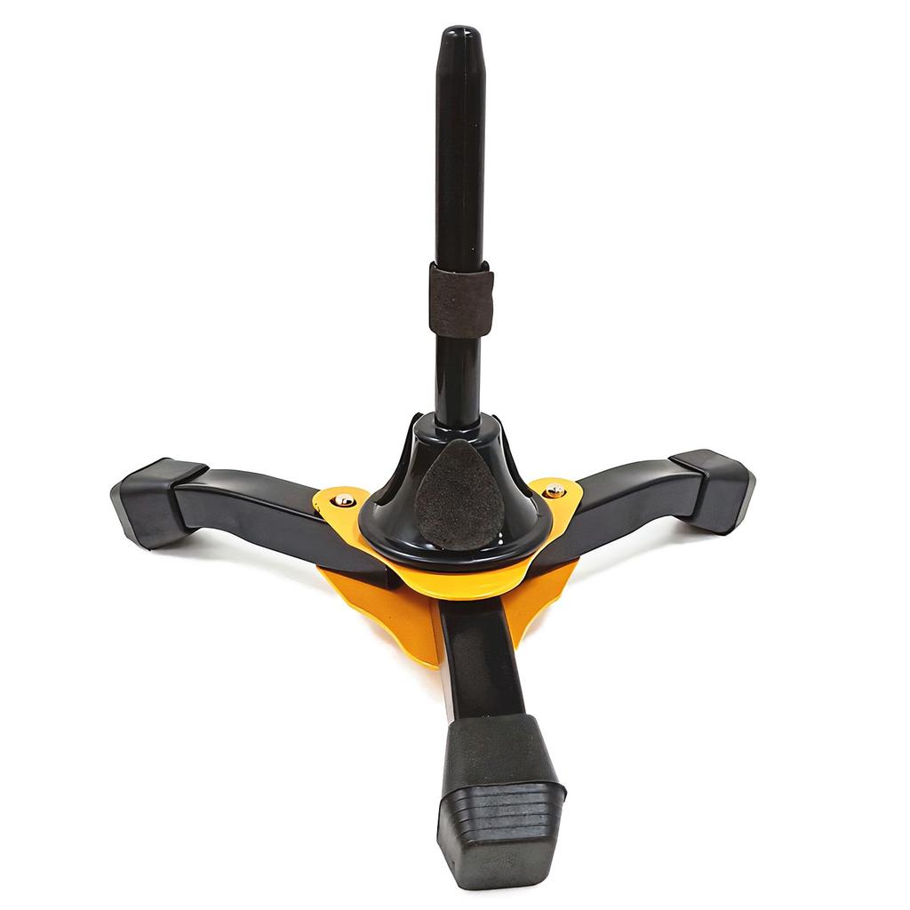 Morisho Flute, Clarinet, Oboe Instrument Stand with Anti-Slip Pads, Foldable, Compact, Stable, 3-Legged, Yellow