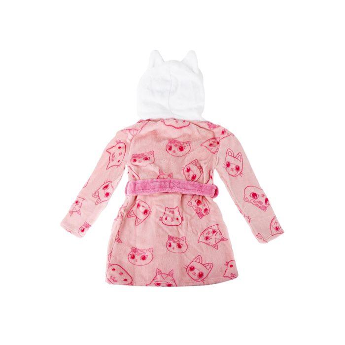 Children's Bathrobe - DISNEY - Hooded Robe - Gabby's Dollhouse - Pink - 3 Years