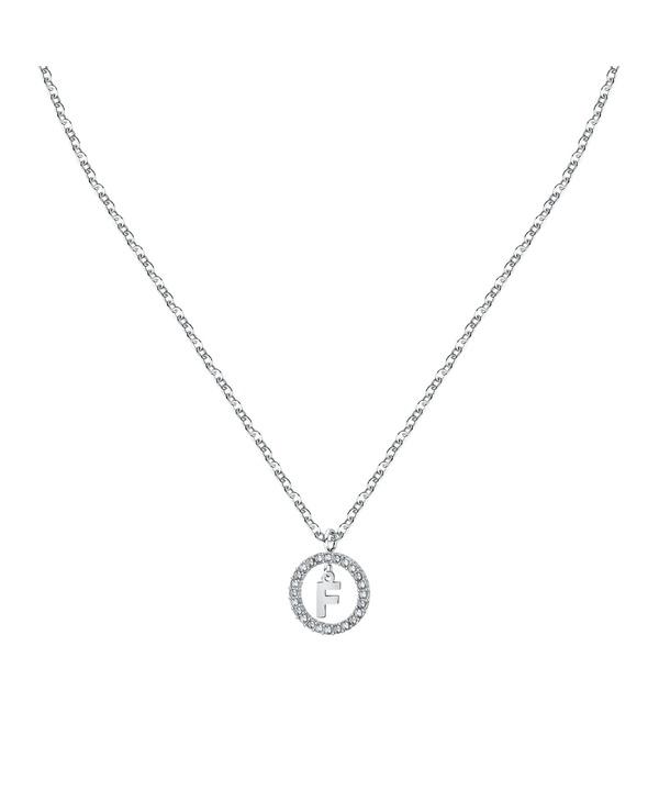 

La Petite Story Letter F Steel Necklace With Clear Crystal LPS10ASF14 For Women