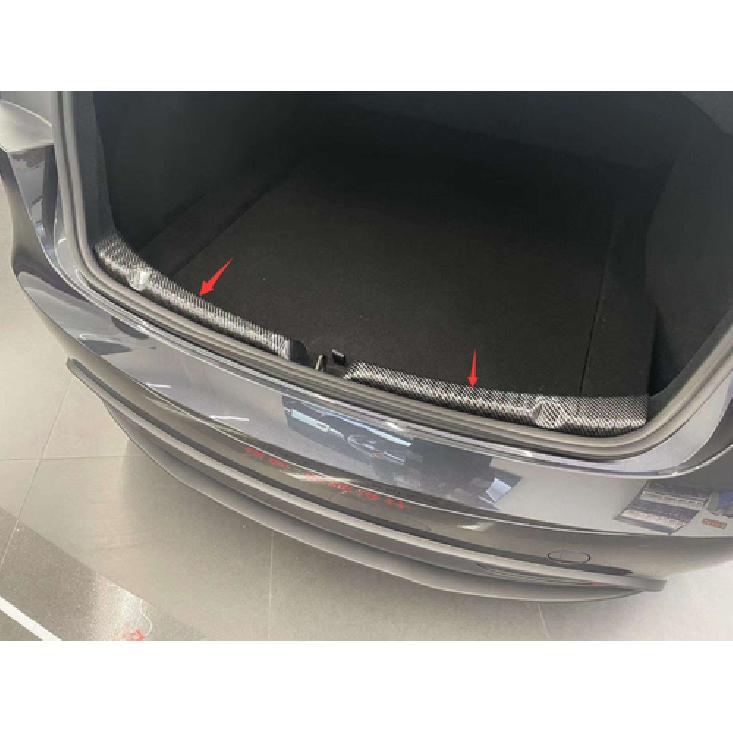 Carbon Fiber Rear Inner Guard Bumper Cover Trim For 2024-2025 Tesla Model 3