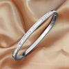 Ins Style Trendy Inlaid Zircon Titanium Steel Light Luxury Bangle Exquisite  Bracelets For Women Man Charm Simple Jewelry