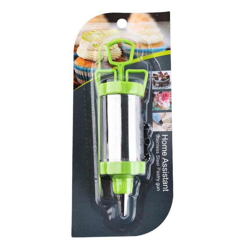 

Инжектор для наполнения торта, набор шприцов для крема, кондитерский инструмент из нержавеющей стали для глазури с 3 насадками и 1 лопаткой, инструмент для украшения десертов, инструменты для торта