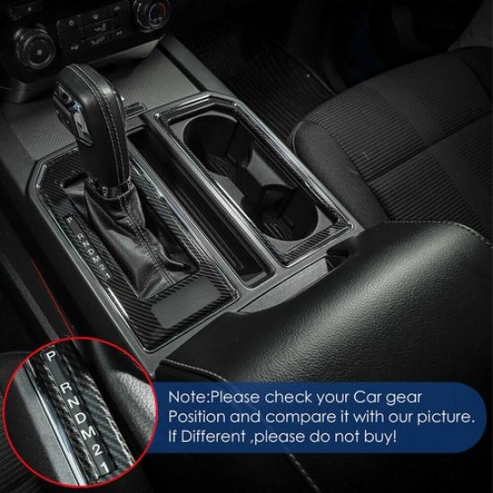 Cab Gear Shift & Cup Holder Trim Sheet Kit for Ford F150 2016-2018 Accessories