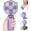 Hand Held Fan,Mini Portable Fans Rechargeable,USB Small Desk Battery Tiny Necklace Cute Cordless Lanyard Hanging Neck Fan Personal Fan Handheld,5