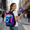 1/2/3/4/5PCS Numbered 6&7 Pattern Backpack Set | The Perfect Choice for School & Travel
