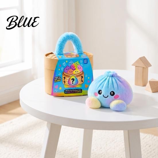 Educational Pretend Play Toy Big Mystery Dumpling Plush Toy, Cute Stuffed Steamed Bun Pillow, Soft Kawaii Food Cuddly Desktop Decor Ornament