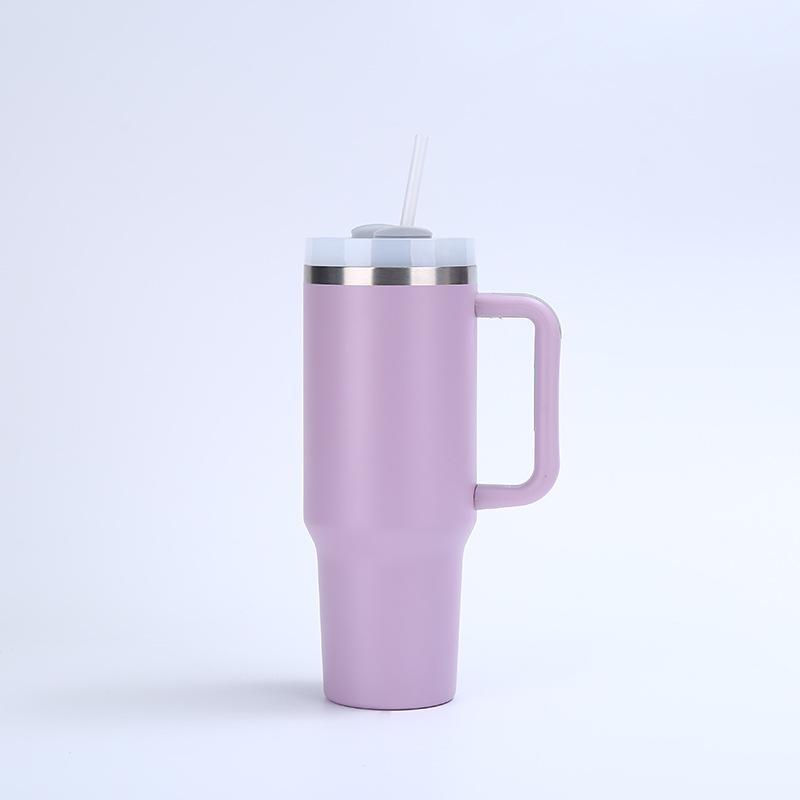 The Second Generation 40Oz Handle Cup 304 Stainless Steel Double-Layer Vacuum Spraying Ice Cup Portable Outdoor Thermos Cup