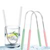New Stainless Steel Tongue Scraper Fresh Breath Cleaning Coated Tongue Toothbrush Oral Hygiene U-Shaped Metal Tongue Scraper