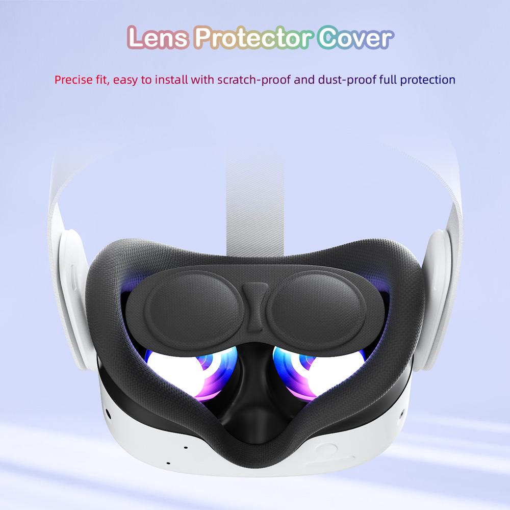 7 in 1 Accessories Meta Oculus Quest 3s 3 S VR Headset Cover Controller Grips Hand Strap Face Pad Silicone Facial Interface Lens