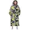 Women's Oversized Flannel Hooded Sweater: Thick, Warm, Long-Sleeve, European/American Autumn-Winter Style