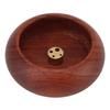 Portable Solid Wood Incense Burner Pure Copper Mini Wooden Incense Burner Multi-hole Small Mini Censer Incense Burning