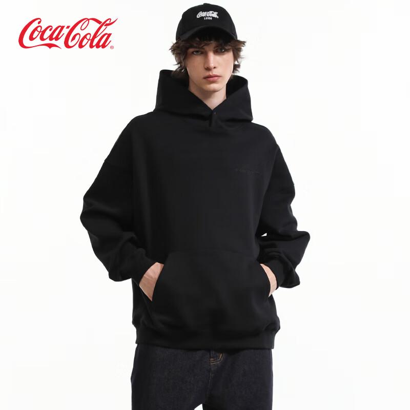 Coca-Cola Men's Gradient Plaid Stripe Heavyweight Hooded Sweatshirt