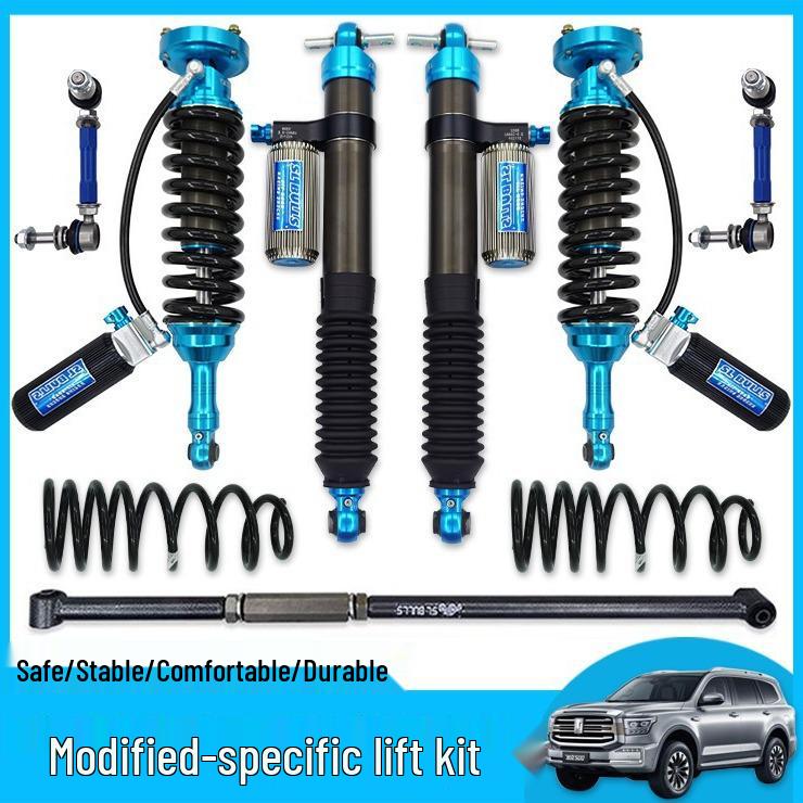 Adjustable Nitrogen Shock Absorber Spring Kit for Great Wall Cannon & Tank 300 Pickup, 2-Inch Lift