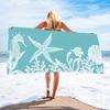 Boho Seestern Strandtuch, Schnelltrocknendes Saugfähiges Mikrofaser Badetuch, Handtuch mit Tropischem Blumendruck für Strand & Urlaub