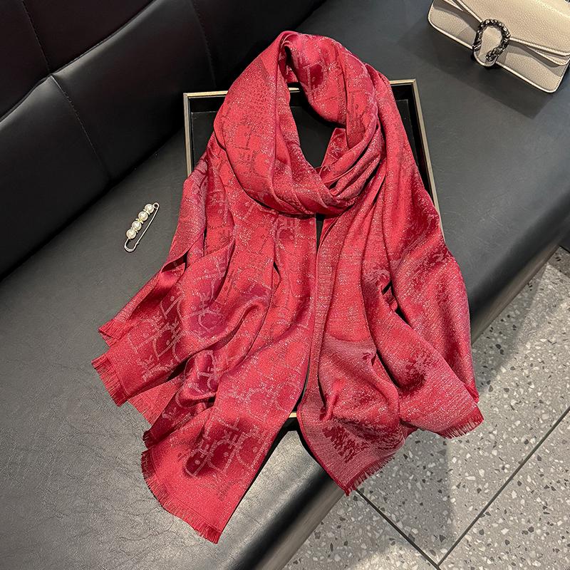 Elegant Ladies Print Hijab Tencel Cotton Long Scarf With Four Seasons Sun Protection Silk Scarf Decoration Shawl Wrap Headscarf