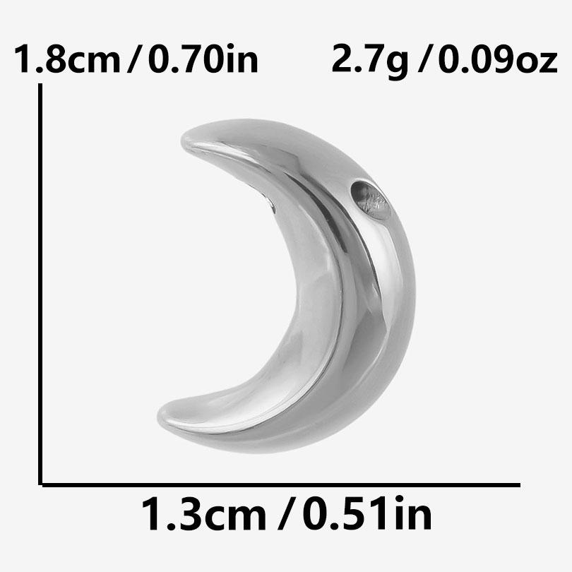 High Quality Irregular 304 Stainless Steel Beads For Jewelry Making Supplies No Fade Waterproof Moon Heart Star Bead Accessories