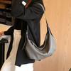 Cowhide Shoulder Women's Bag, Crossbody Women's Fashionable, Simple and Generous Practical Shell Bag, Solid Color Soft Leather Bag