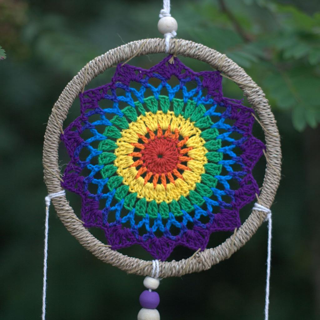 Dream Catcher Rainbow No Feathers Handmade Bali