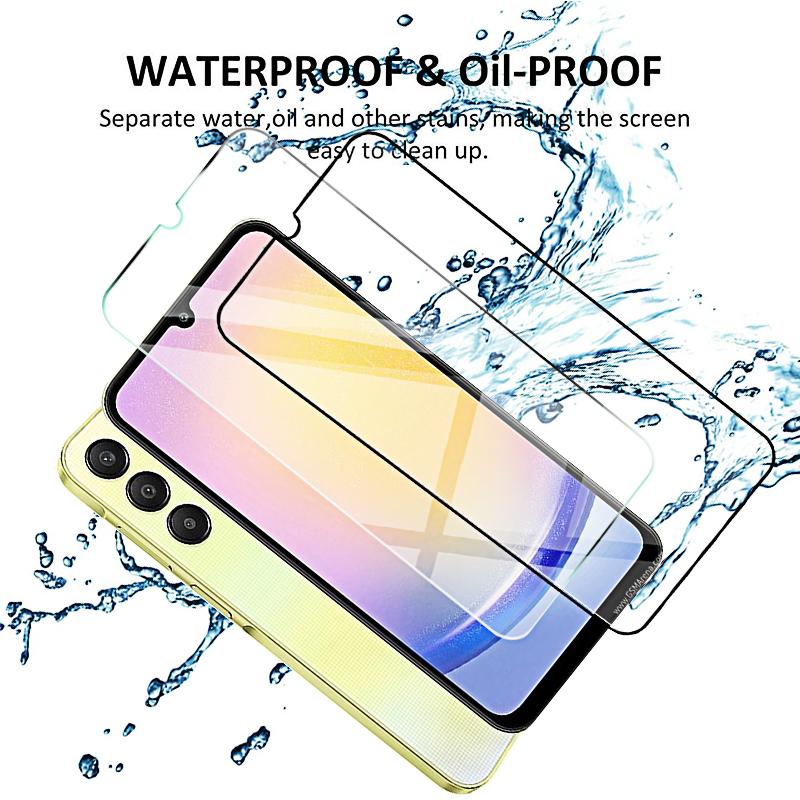4 pçs vidro temperado para samsung a25 a15 a05s a54 a34 a24 a04s a73 a53 a33 5g a13 4g em galaxy protetores de tela película protetora