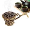 Cone Incense Burner Flower Hollow Out Ash Catcher With Lid Coil Incense Burner Incense Burner Ornament Home For Yoga