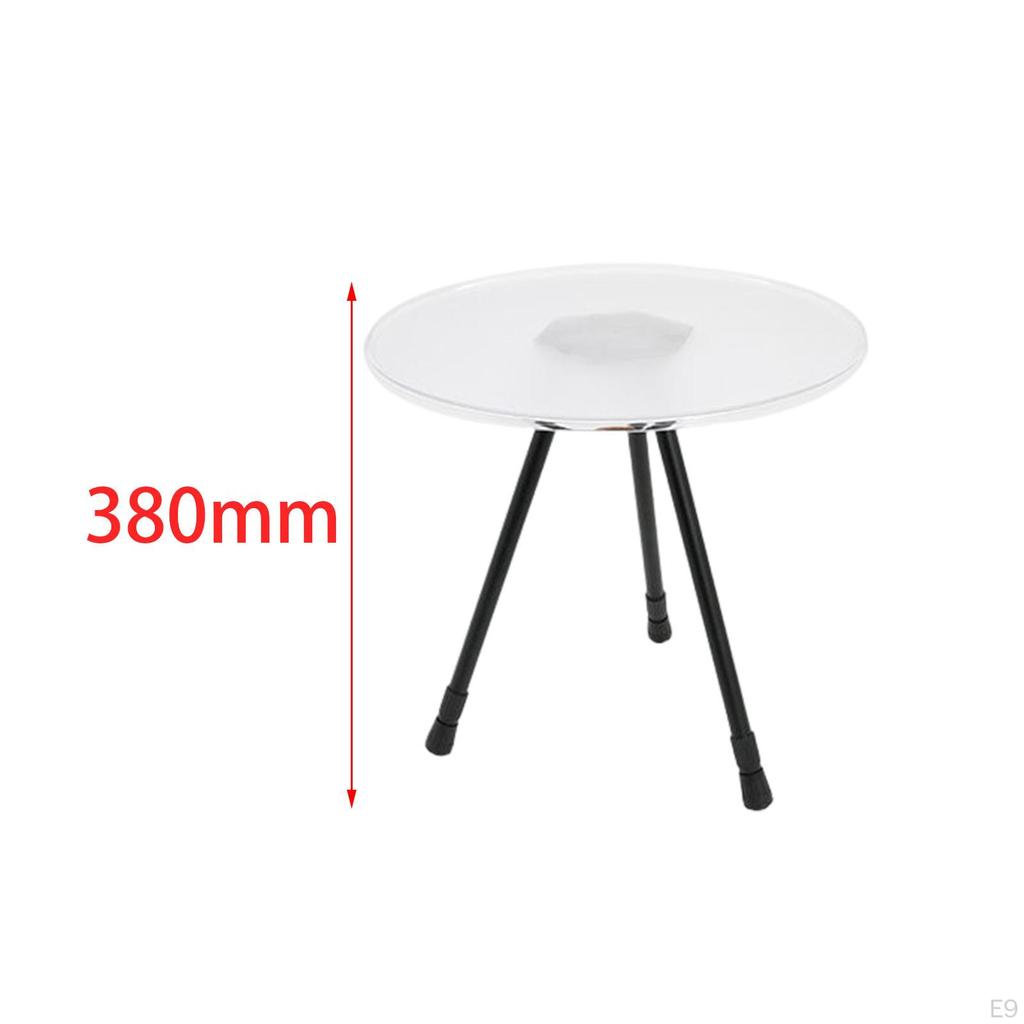 Portable Round Table Collapsible Stable Multifunctional Furniture Durable Three Legged Retractable