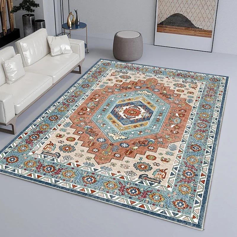 Luxuriant Vintage Carpet Living Room Sofa Table Washable Large Carpet Bedroom Study Dining Room Floor Mat Home Decor Door Mat