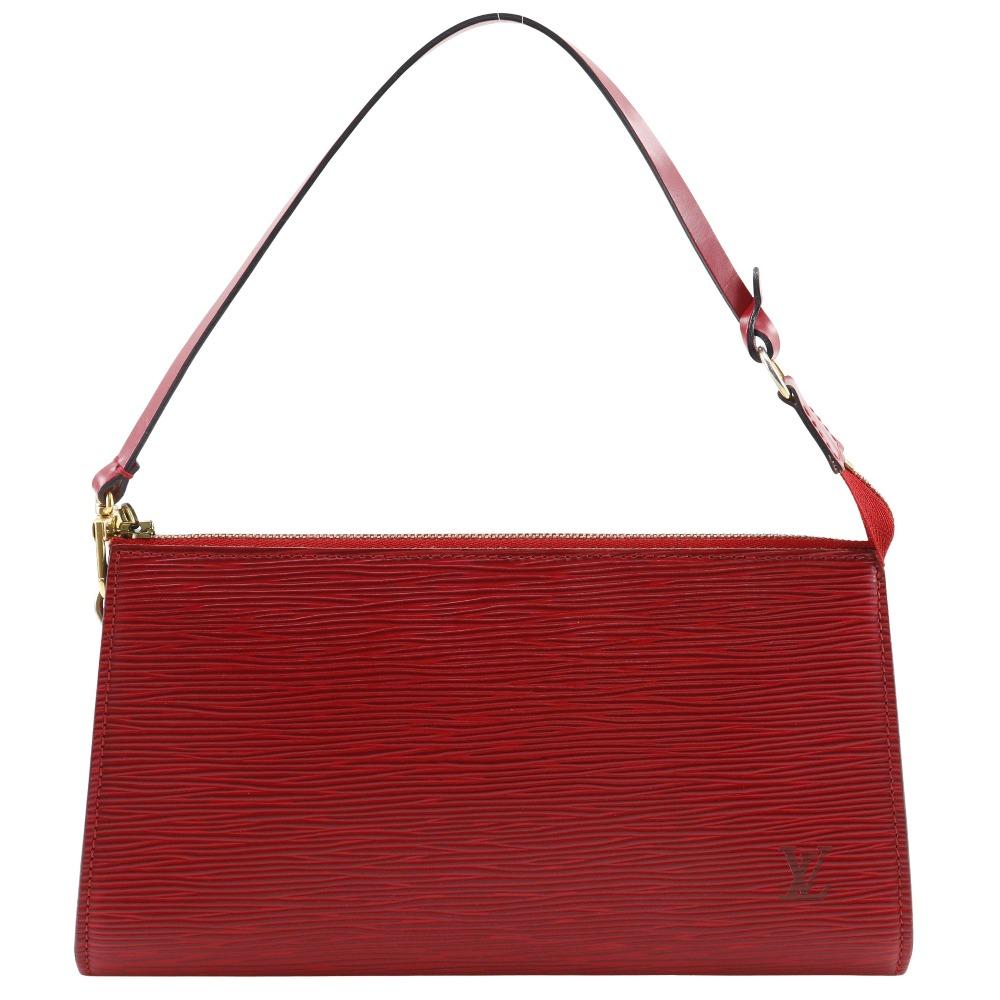 LOUIS VUITTON Pochette Accessoires Pouch M52947 Accessory pouch Castilian red Red Epi Leather Women Used