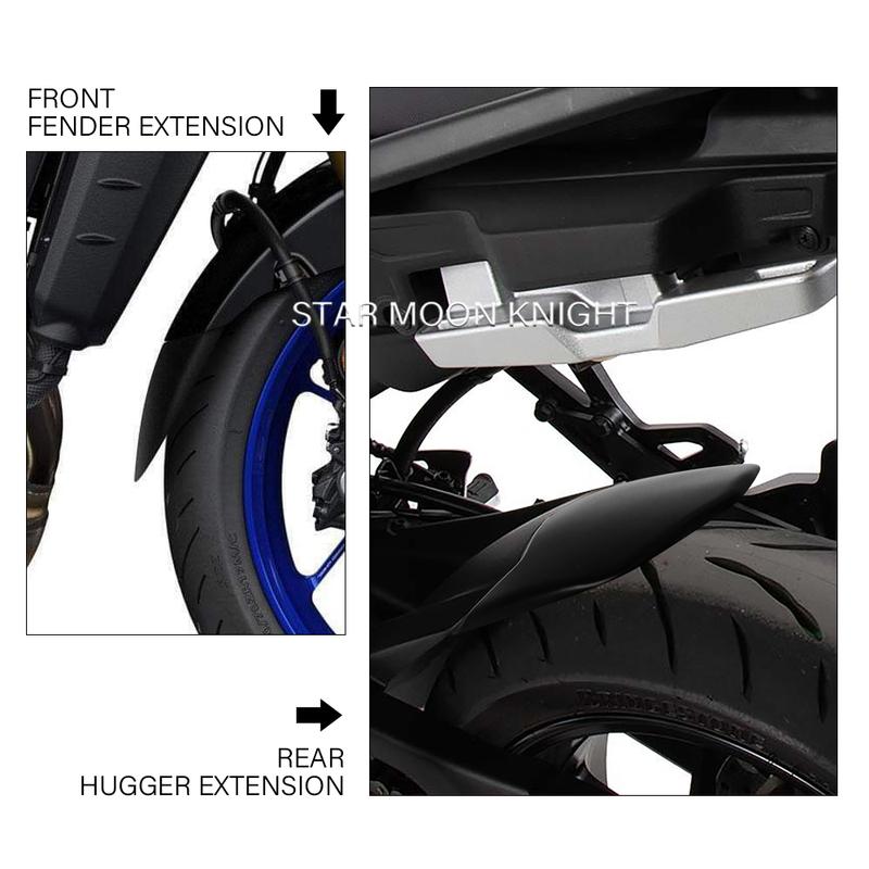 Motorradzubehör Vorderradkotflügel Hinterradverlängerung Hugger Erweiterung Für Yamaha Tracer 9 GT Tracer9 2021 2022 -