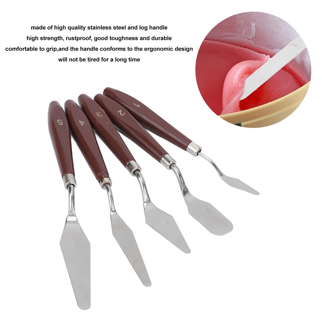 5 Pcs Wax Spatulas Multifunction Cake Icing Spatula Mixing Scraper For Decorating Baking