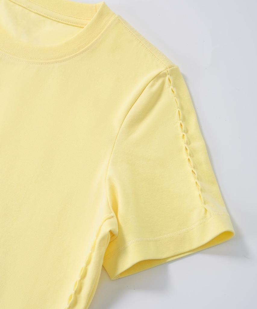 Beoteunseoul [Women'S] Loop Line Slim Short Sleeve (4 Colors)