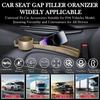 Car Seat Gap Filler Set Of 2, Upgraded Car Side Seat Gap Fillers With Organizer, Cup Holder & Hook Function, Erts Between Front Seats Console Catcher