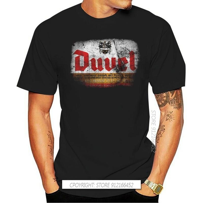Duvel Beer Black Tshirt  Ships Fast High Quality Pure Cotton Tshirt Unisex Summer Fashion Tshirt Euro Size