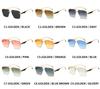 Frameless Gradient Sunglasses: European & American Style with Metal Texture