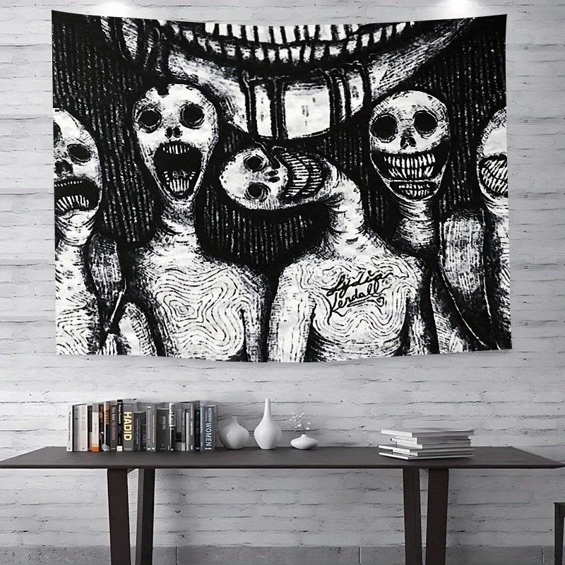 

Gothic Horror Artistic Tapestry Perfect for Unique Bold Dramatic Thrilling Home Decor with Edgy Charm 74x94cm(29x37in)