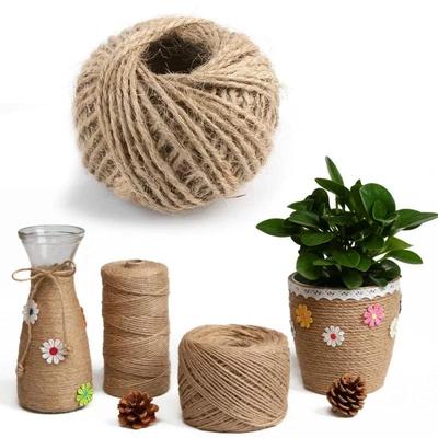 Corda de Juta de Burla Natural 30m Corda de Cânhamo Corda para Embrulho de Presente Suprimentos para Eventos e Festas
