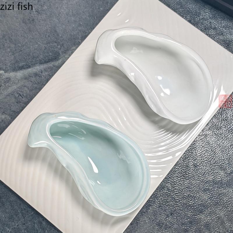 Plato de Ostras de Cerámica Platos de Comedor Bol de Postre Bol de Snacks Plato de Dim Sum Plato para Salsas Platos para Condimentos Plato de Sashimi Platos de Fruta
